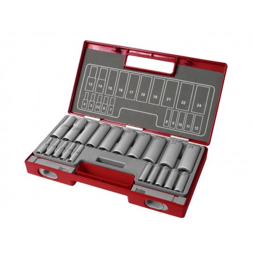 Насадни клучеви продолжени, сет 20пар, 61CrV5, FORTUM