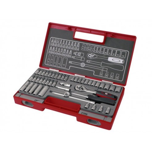 Насадни клучеви и битови, сет 45пар, 1/4", 61CrV5, FORTUM