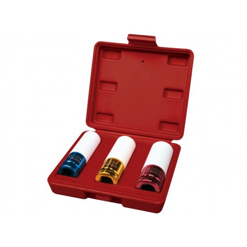 Клучеви ударни насадни, сет 3пар, 1/2“, 17-19-21mm, L 86mm, FORTUM