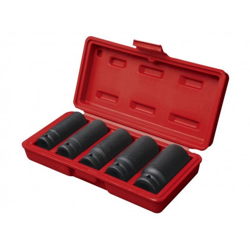 Ударни насадни клучеви,  сет 5пар, 1/2“, 17-19-21-24-27mm, L 79mm, FORTUM