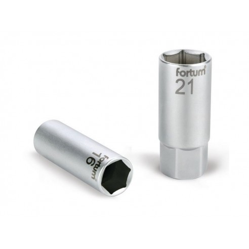 Насаден клуч за свеќичка, 1/2", 21mm, L 65mm, FORTUM