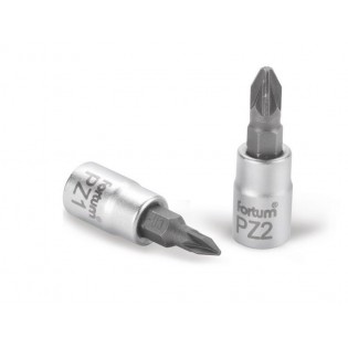 Клуч насаден зашрафувач PZ, 1/4", PZ 3, L 37mm, FORTUM