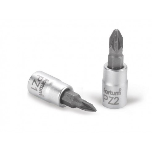 Клуч насаден зашрафувач PZ, 1/4", PZ 3, L 37mm, FORTUM