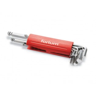 L-клучеви imbus, сет 9пар, 1,5-2-2,5-3-4-5-6-8-10mm, FORTUM L-клучеви imbus, сет 9пар, 1,5-2-2,5-3-4-5-6-8-10mm, FORTUM