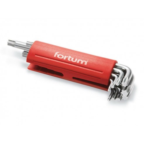 L-клучеви TORX , 9пар, T 10-15-20-25-27-30-40-45-50, FORTUM