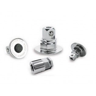 Адаптер за рачен клуч, сет 4пар, 1/4“(клуч 10mm), 3/8“(клуч 13mm), 1/2“(клуч 19mm), 1/4“ шестостран прифат(клуч 10mm), FORTUM