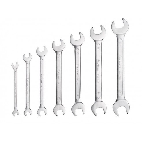 Клучеви вилушкасти, сет 7пар, 6x7, 8x9, 10x11, 12x13, 14x15, 16x17, 18x19mm, FORTUM