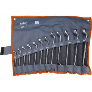 Клучеви окасти сет 12пар,, 6x7, 8x9, 10x11, 12x13, 14x15, 16x17, 18x19, 20x22, 21x23, 24x27, 25x28, 30x32mm, EXTOL PREMIUM