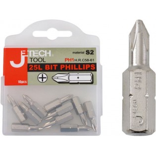 Бит крстач PH1x25mm, сет 10пар, CrVMo, EXTOL PREMIUM