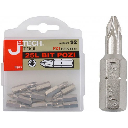 Бит, крстач PZ0x25mm, сет 10пар, CrMoV, EXTOL PREMIUM