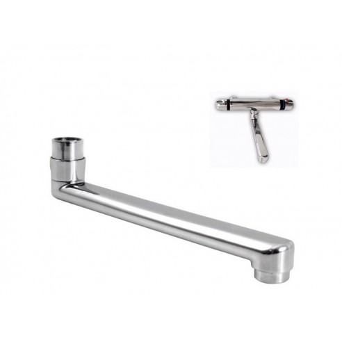 Цевка за термостатска батерија, должина 24 cm, chrom, BALLETTO