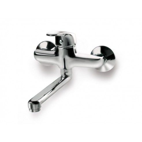 Батерија за мијалник/садомер ѕидна , 150mm, права цевка 20cm, 40mm, SEDAL, chrom, OPERA