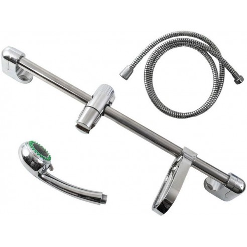 Сет за туш, голем, рачка со 3 функции, држач за туш, црево 150cm, држач за сапун, шипка 54cm, BALLETTO