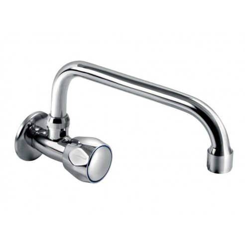 Батерија за мијалник, за студена вода, ѕидна, со правоаголна цевка 20cm, керамички вентил, chrom, BALLETTO Батерија за мијалник, за студена вода, ѕидна, со правоаголна цевка 20cm, керамички вентил, chrom, BALLETTO