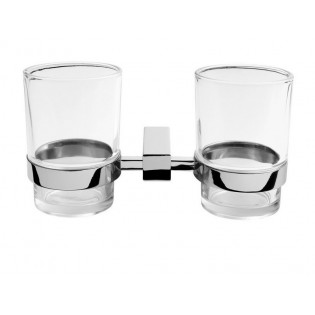 Држач за четки двоен, 185x90x95mm, месинг, SONATA