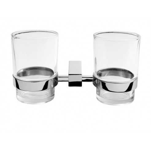 Држач за четки двоен, 185x90x95mm, месинг, SONATA