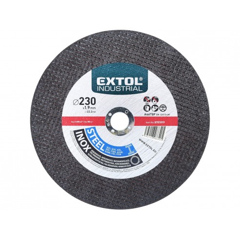 Диск за сечење челик/инокс, 230x1,6x22,2mm, EXTOL INDUSTRIAL