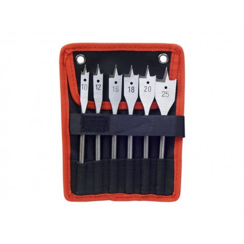 Бургии за дрво, плоснати, сет 6пар, ∅10-12-16-18-20-25mm, должина 150mm, EXTOL PREMIUM