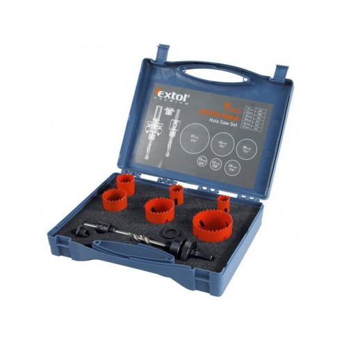 Сет кружни пили, универзални,  9пар, ∅19-22-29-38-44-57mm, HSS/Bi-metal, EXTOL PREMIUM