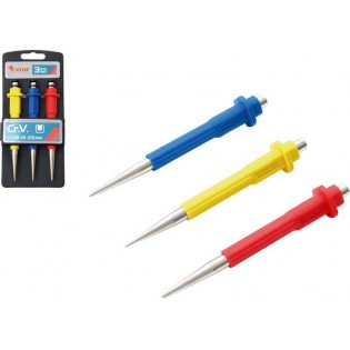 Пробојници сет  3 пар, 0,8-1,5-2,5mm, должина 125mm, EXTOL PREMIUM