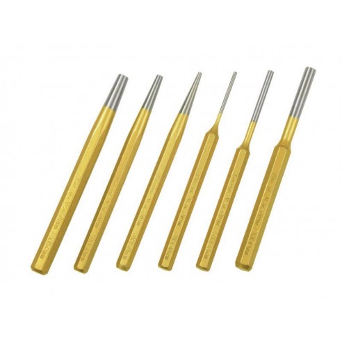 Пробојници и избивачи, сет 6пар, комбиниран сет: 3x избивачи 3-5-8x150mm DIN6450, 3x пробојници 3-5-8x150mm DIN6458, во најлонска футрола, EXTOL PREMIUM