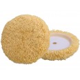 Диск за полирање со жолта волна,  T180, ⌀190mm со велкро