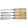 Длета со букова дршка сет 4пар, 6-12-20-25mm, зајакнати до HRC 58-63, EXTOL PREMIUM