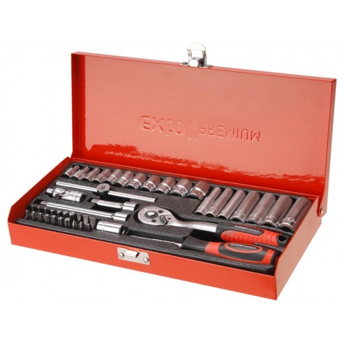 Сет насадни клучеви 45пар, 1/4", CrV, EXTOL PREMIUM