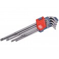 L-клучеви TORX продолжени, сет 9пар, T 10-50, со отвор EXTOL PREMIUM