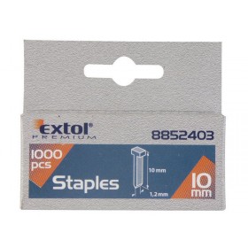 Клинци за хефталка, пакување 1000пар, 10mm, 2,0x0,52x1,2mm, EXTOL PREMIUM