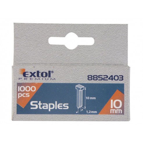 Клинци за хефталка, пакување 1000пар, 12mm, 2,0x0,52x1,2mm, EXTOL PREMIUM