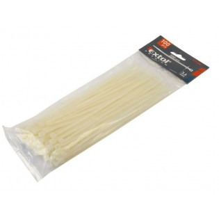 Стеги пластични, бели, 250x4,8mm, 100пар, EXTOL PREMIUM