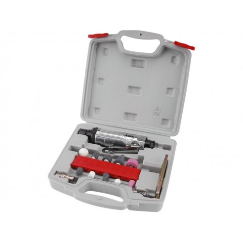 Пневматска линеарна брусилка со брусни додатоци , сет 16пар, EXTOL PREMIUM