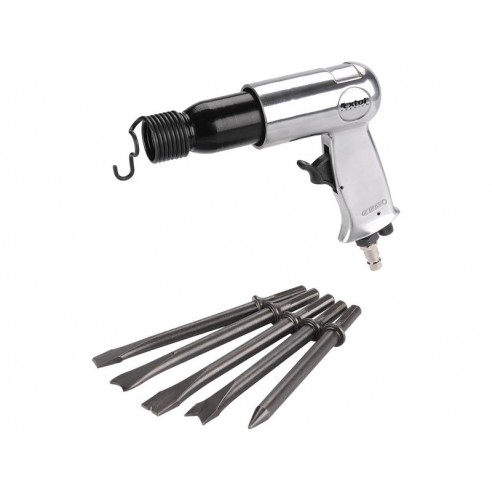 Пневматски ударен чекан,со додатоци, 10mm (3/8"), 3500/min, 6,3bar (0,63MPa), EXTOL PREMIUM, HA 190