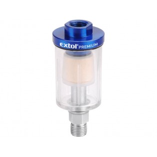 Филтер за компресор, max. раб. притисок 8bar (0,8Mpa), сад за нечистотија и кондензат 48 ml, брз приклучок 1/4 " EXTOL PREMIUM Филтер за компресор, max. раб. притисок 8bar (0,8Mpa), сад за нечистотија и кондензат 48 ml, брз приклучок 1/4 " EXTOL PREMIUM