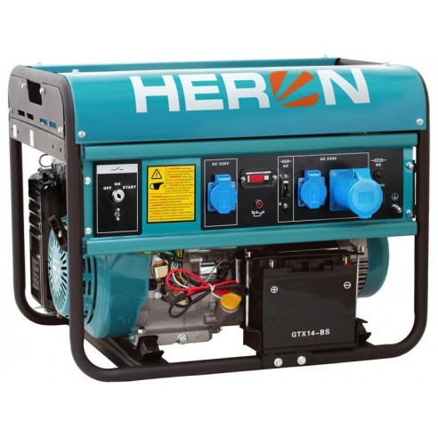 Генератор бензински 15HP, електричен старт, 7,0kW, HERON, EGM 68 AVR-1E