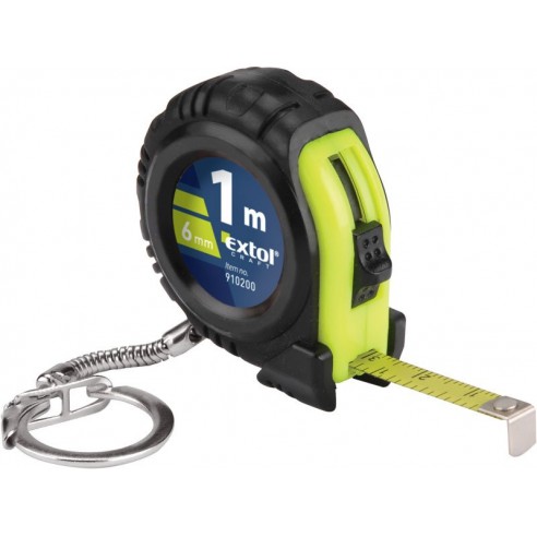 Метро лента привезок, 1m, ширина 6mm, тело од квалитетна ABS пластика, обложено со гума, EXTOL CRAFT