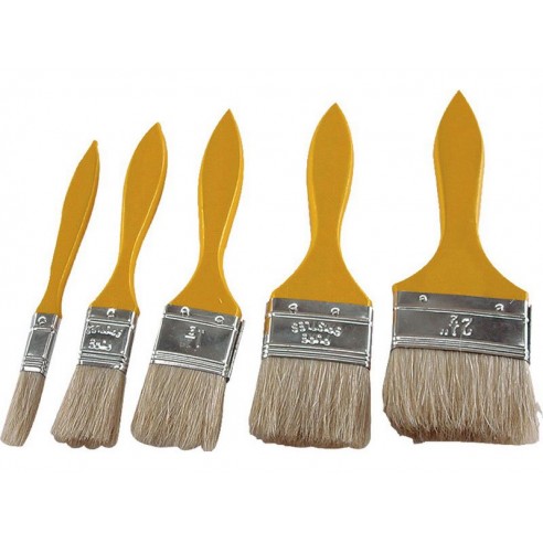 Четки за бојадисување, сет 5пар, 0,5-1-1,5-2-2,5“ (12-25-38-50-63mm), дрвена дршка, EXTOL CRAFT