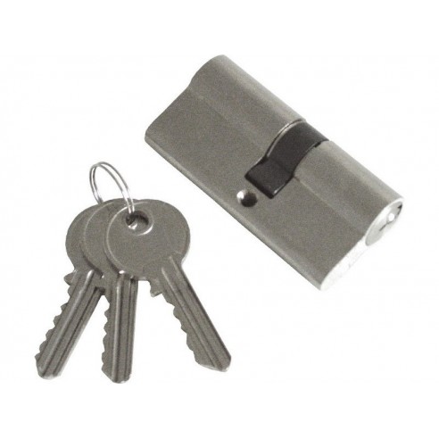 Цилиндрична влошка за брава, 65mm (30+35mm), 3 клуча, месингано пониклувано тело, EXTOL CRAFT