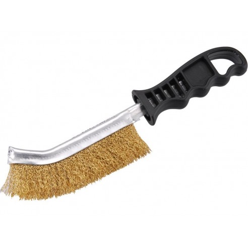 Четка месингана, пластична дршка 240mm, виткана жица S 0,3mm, EXTOL CRAFT