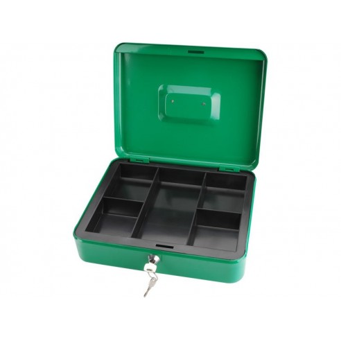 Кутија преносна за пари со прегради, 300x240x90mm, 2 клуча, пластични прегради за монети , EXTOL CRAFT